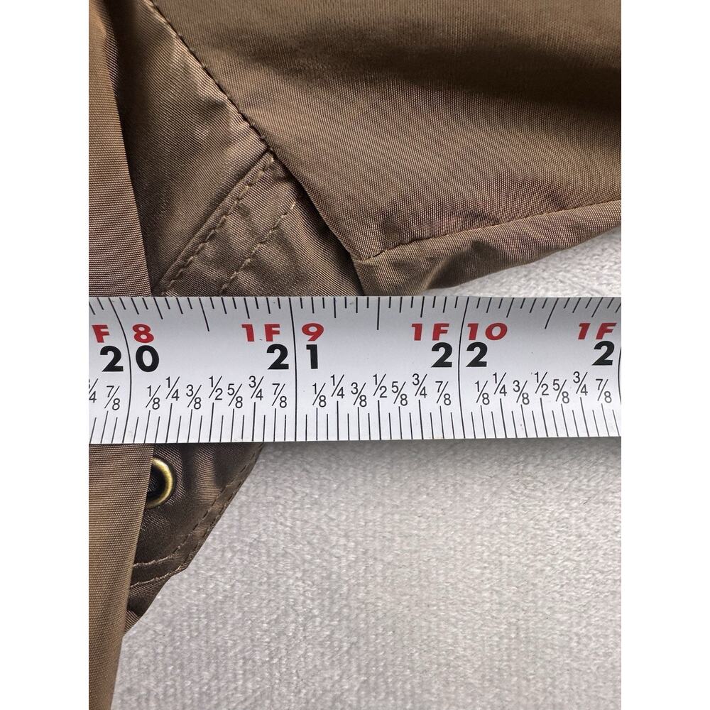 Cole Haan Women’s Taupe Hooded Raincoat Lightweight Mock Neck Jacket XL - Picture 10 of 16